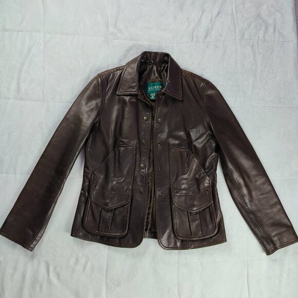 Gorgeous Vintage Brown Leather Ralph Lauren Jacket - Picture 1 of 8